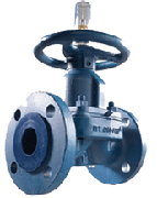 ITT Dia-Flo Weir Handwheel Diaphragm Valve